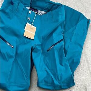 NEW Patagonia‎ XS Blue Stormstride Pants Ski, Snowboard /Hiking/Climbing Shell